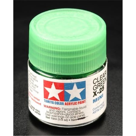 Tamiya Paint Tamiya Mini X-25 Arcylic Glass Jar Paint - Clear Green TAM81525